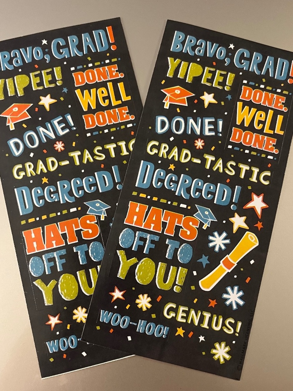 Graduation stickers